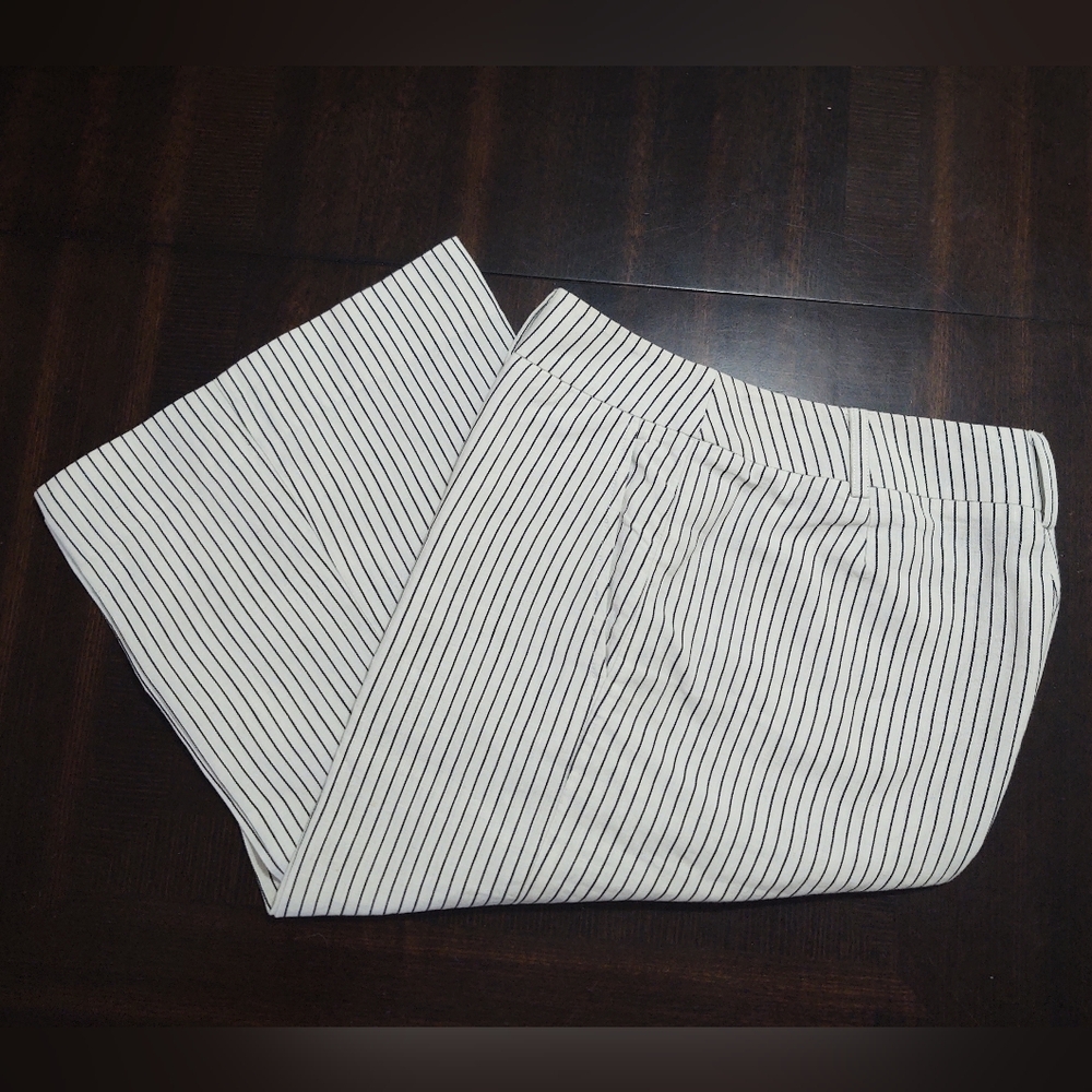 Mainbocher Linen Blend Wide Leg Pants Sz 8